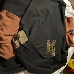 Assholes Live Forever tri color hoodie